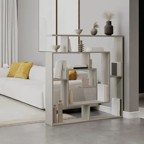 BOXED LABIRENT BOOKCASE MODERN MAZE DESIGN, FREESTANDING SHELF