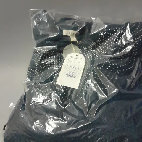 MONSOON EVIE EMBELLISHED JUMPER TEAL SIZE 2XL