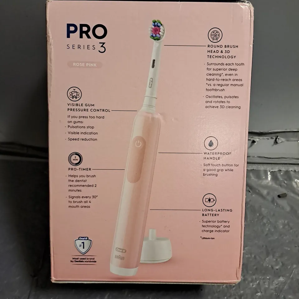 BOXED ORAL-B PRO SERIES 3 TRAVEL EDITION 