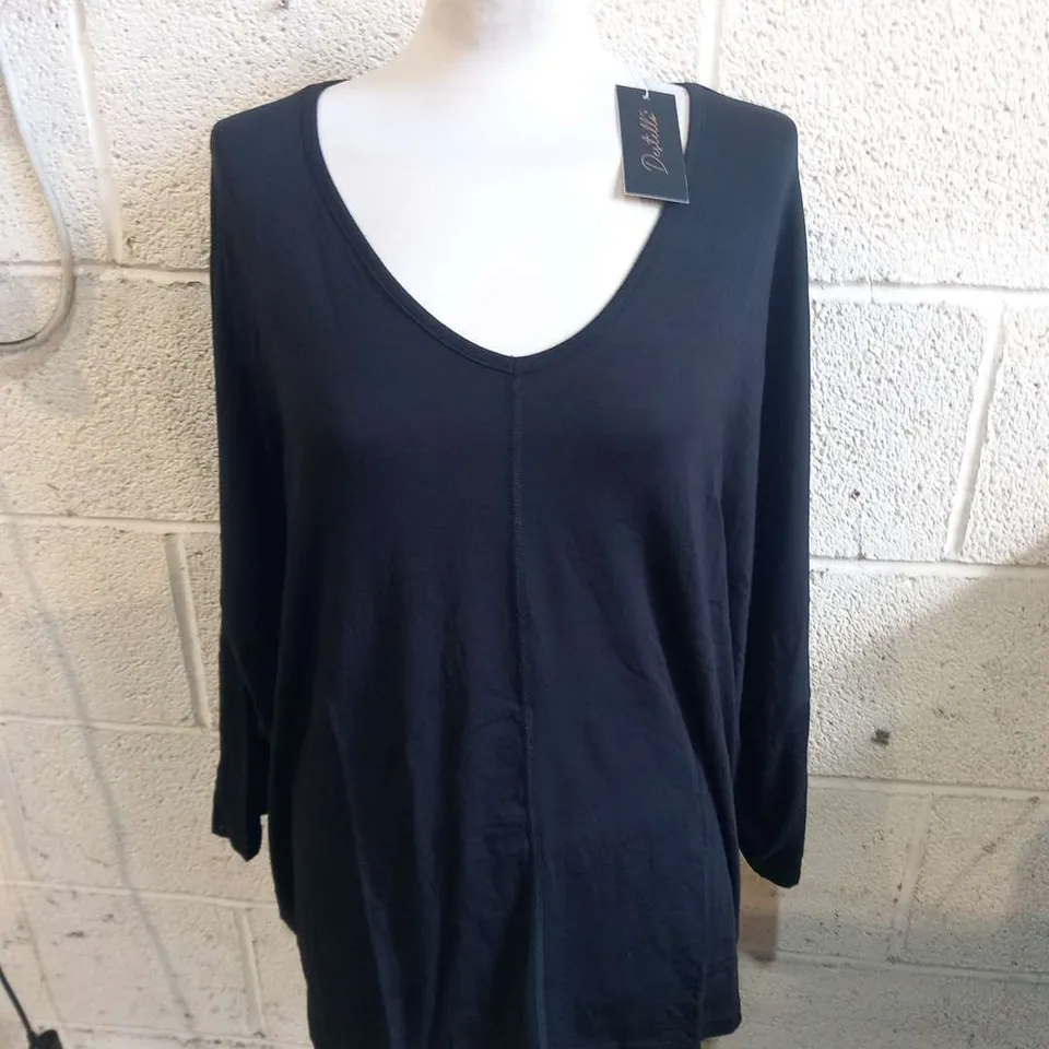 APPROXIMATELY 22 BRAND NEW DESTELLO BLACK JERSEY MODAL TOPS