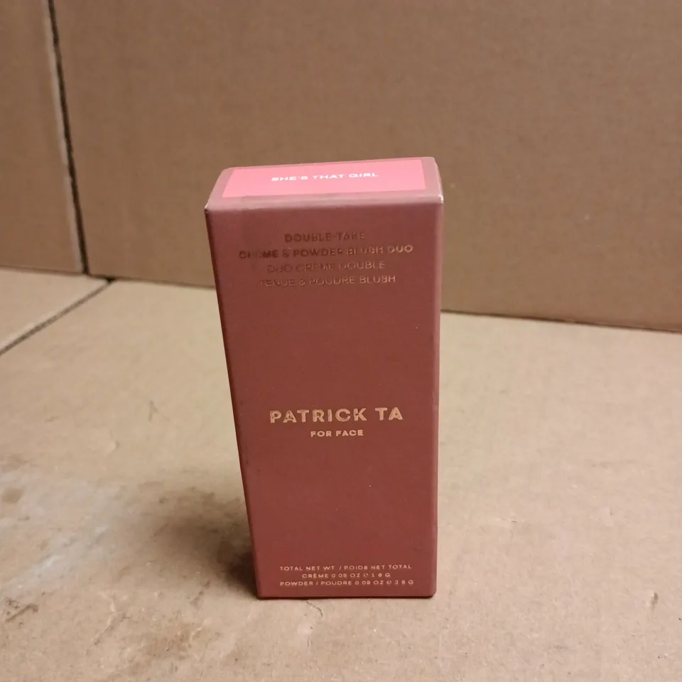 PATRICK TA MAJOR HEADLINES DOUBLE-TAKE CREAM AND POWDER BLUSH DUO IN SHADE 'SHES THAT GIRL'