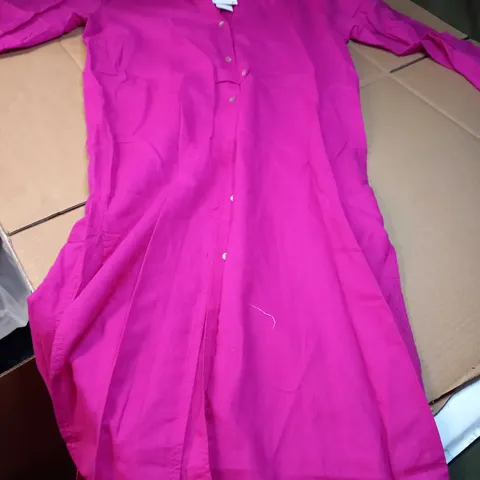 ZARA HOT PINK BUTTON THROUGH SHIRT - SMALL