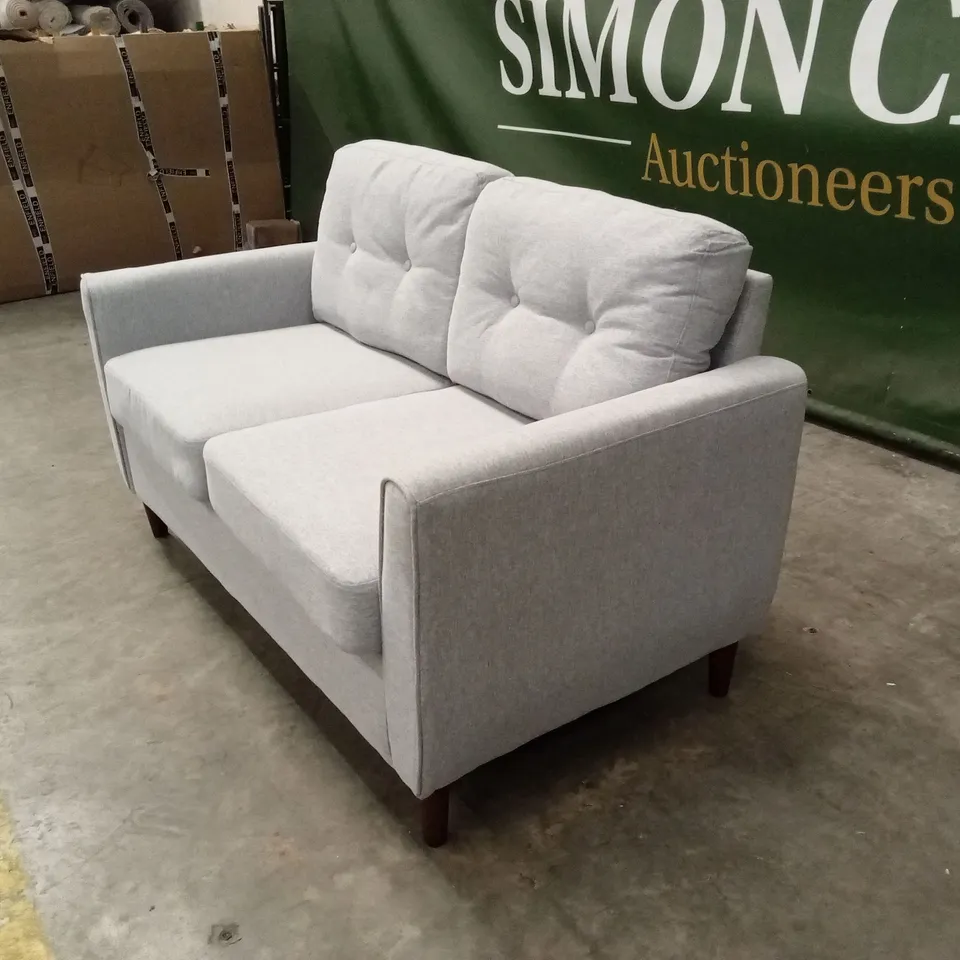 WHITTAKER 2 SEATER LINEN FABRIC SOFA - GREY