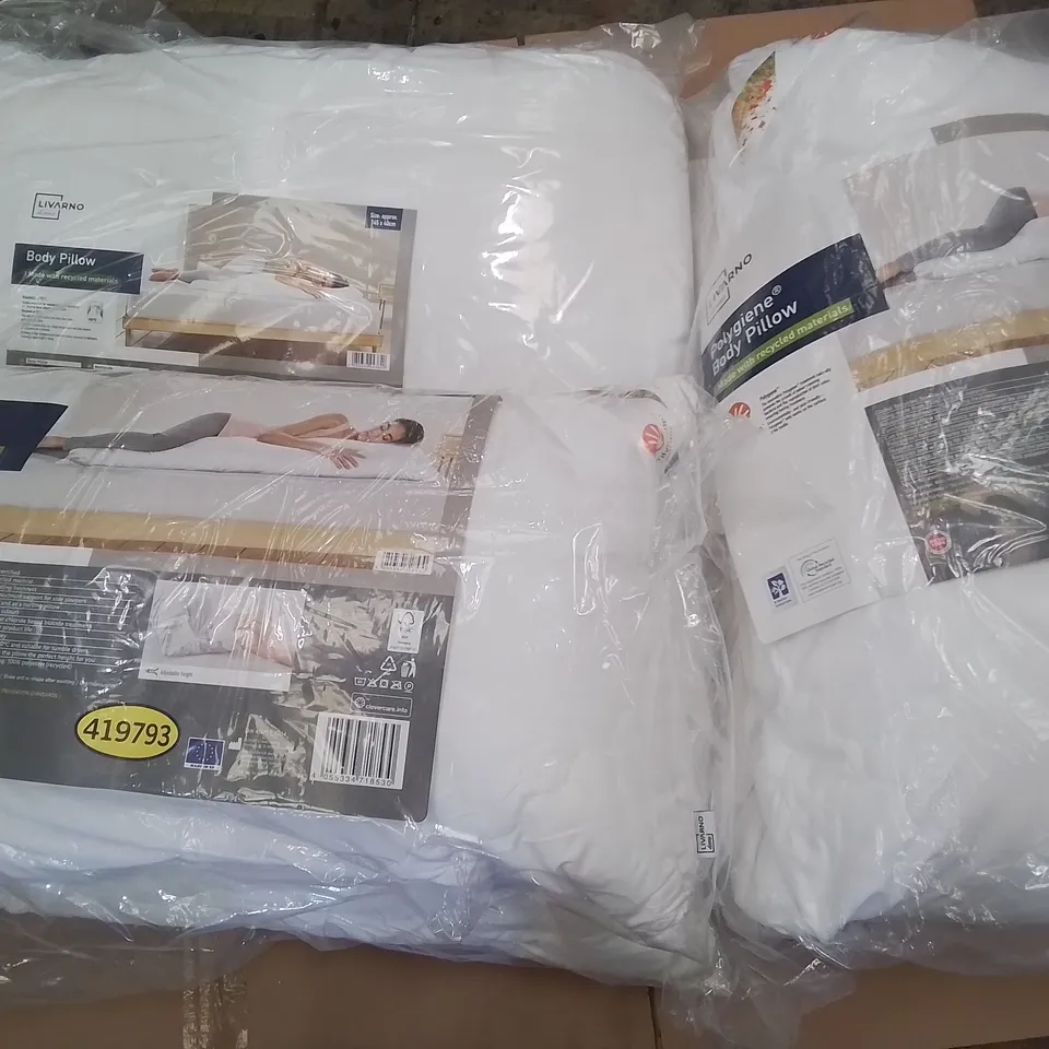 TWO LARGE BOXES OF ASSORTED BAGGED AND LOOSE PILLOWS 