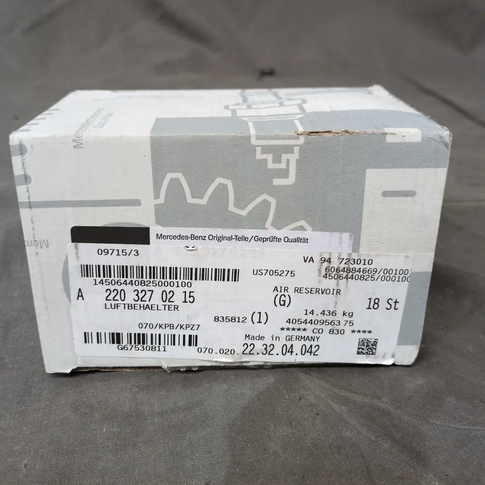 MERCEDES-BENZ AIR RESERVOIR (LUFTBEHÄLTER) A 220 327 02 15 – ORIGINAL PART, BOXED