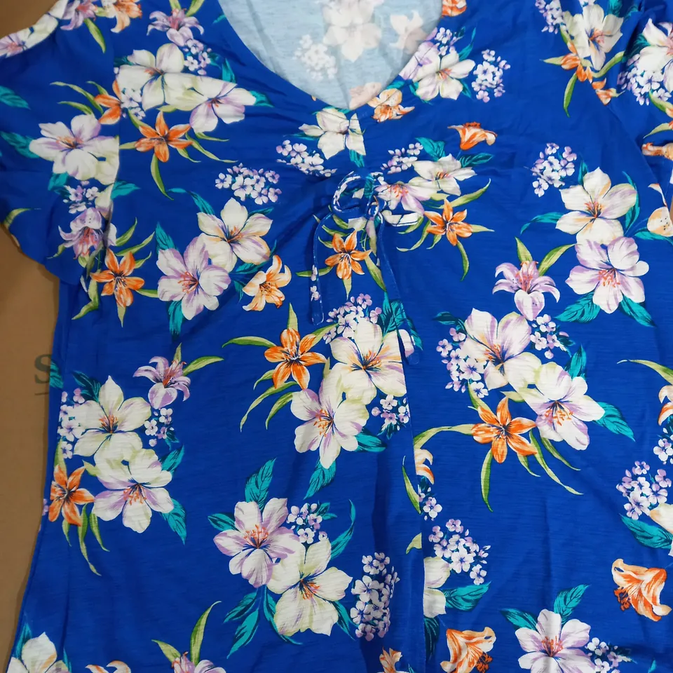 DANNII MINOGUE ANGEL SLEEVE PRINT BLOUSE MEDIUM