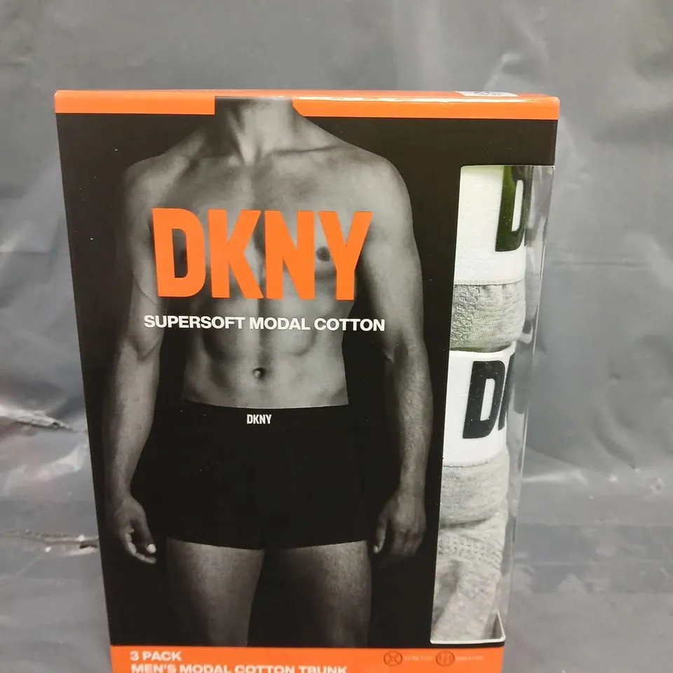 DKNY LAWRENCE MODAL COTTON 3 PACK TRUNKS SIZE XL