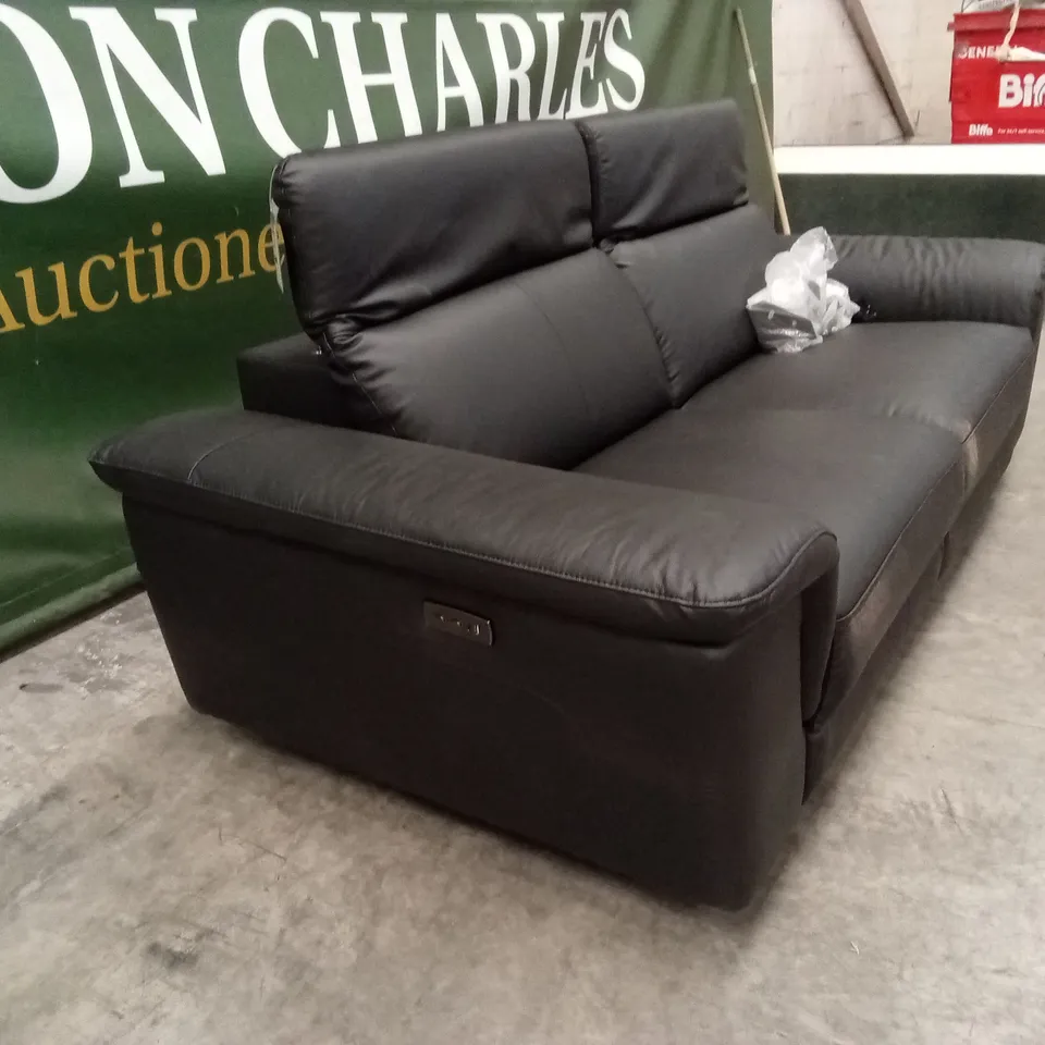 LORENZA 3 SEATER LEATHER/FAUX LEATHER POWER RECLINER RRP £1249