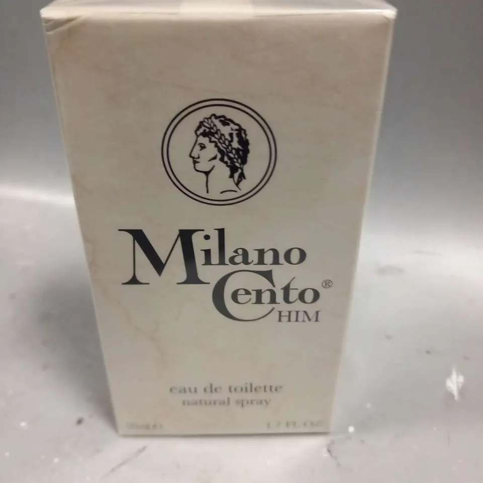 BOXED AND SEALED MILANO CENTO HIM EAU DE TOILETTE 50ML