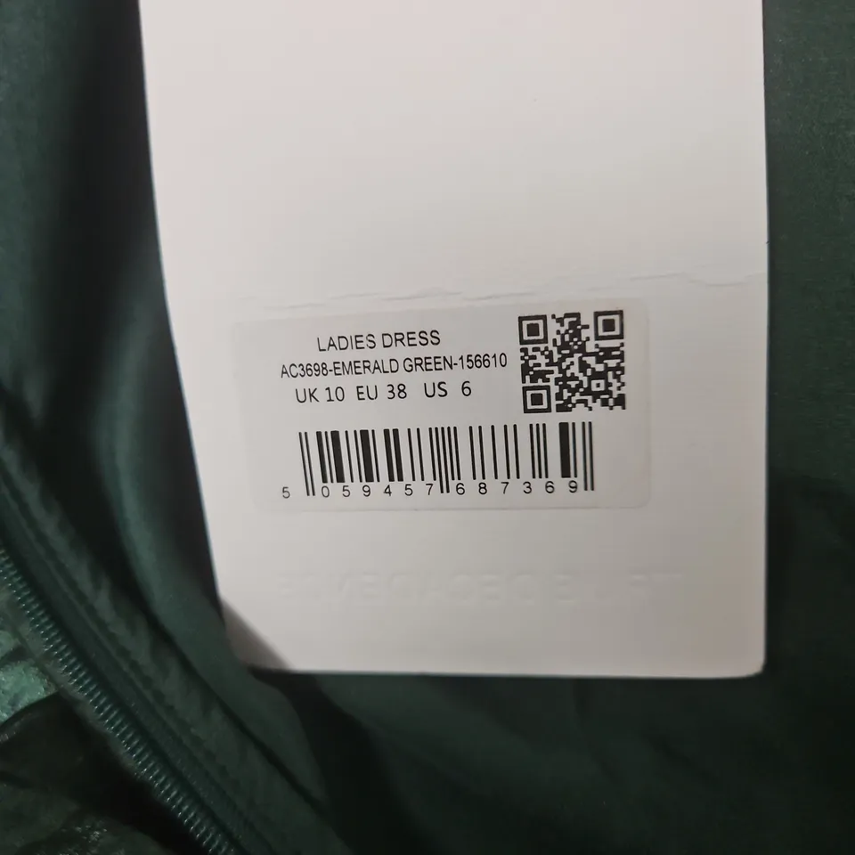 UK 10 LADIES DRESS – EMERALD GREEN BY TRUE DECADENCE