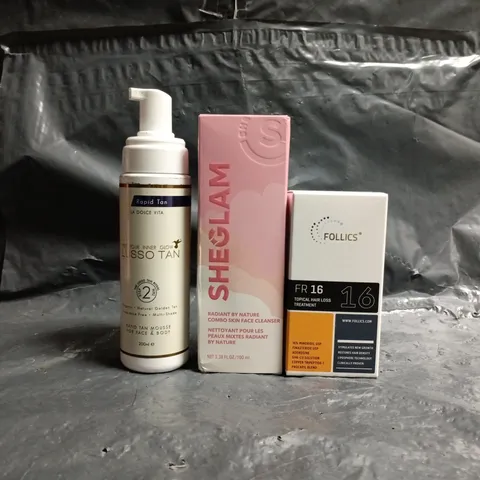 APPROXIMATELY 20 ASSORTED COSMETIC ITEMS TO INCLUDE FOLLICS, SHEGLAM, ETC - COLLECTION ONLY