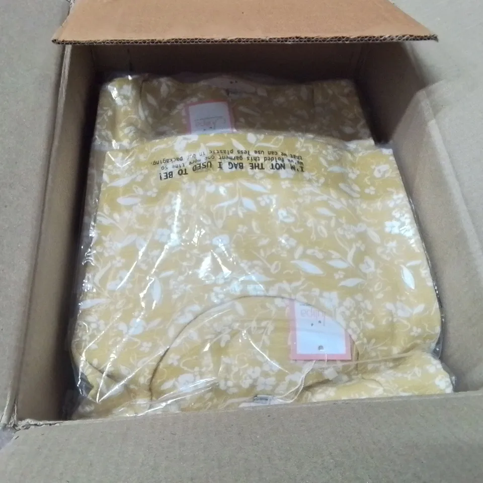 BOXED BRAND NEW APPROXIMATELY 20 JULIPA ROUND NECK TUNIC YELLOW MULTI SIZE 14