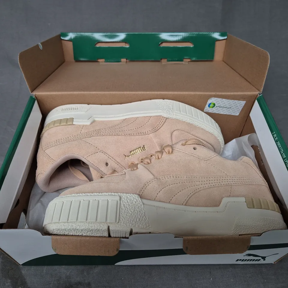 BRAND NEW BOXED PAIR OF PUMA WOMEN'S CALI SPORT TONAL SHOES IN MARSHMALLOW UK SIZE 3