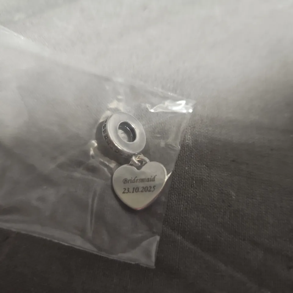 PANDORA STERLING SILVER BRIDESMAID HEART CHARM