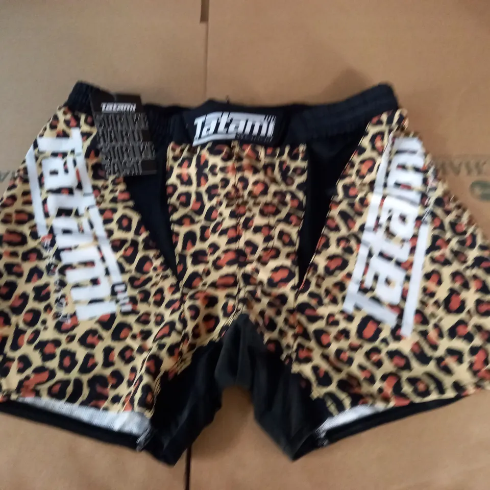 TATAMI LEOPARD PRINT GRAPPLING SHORTS - S