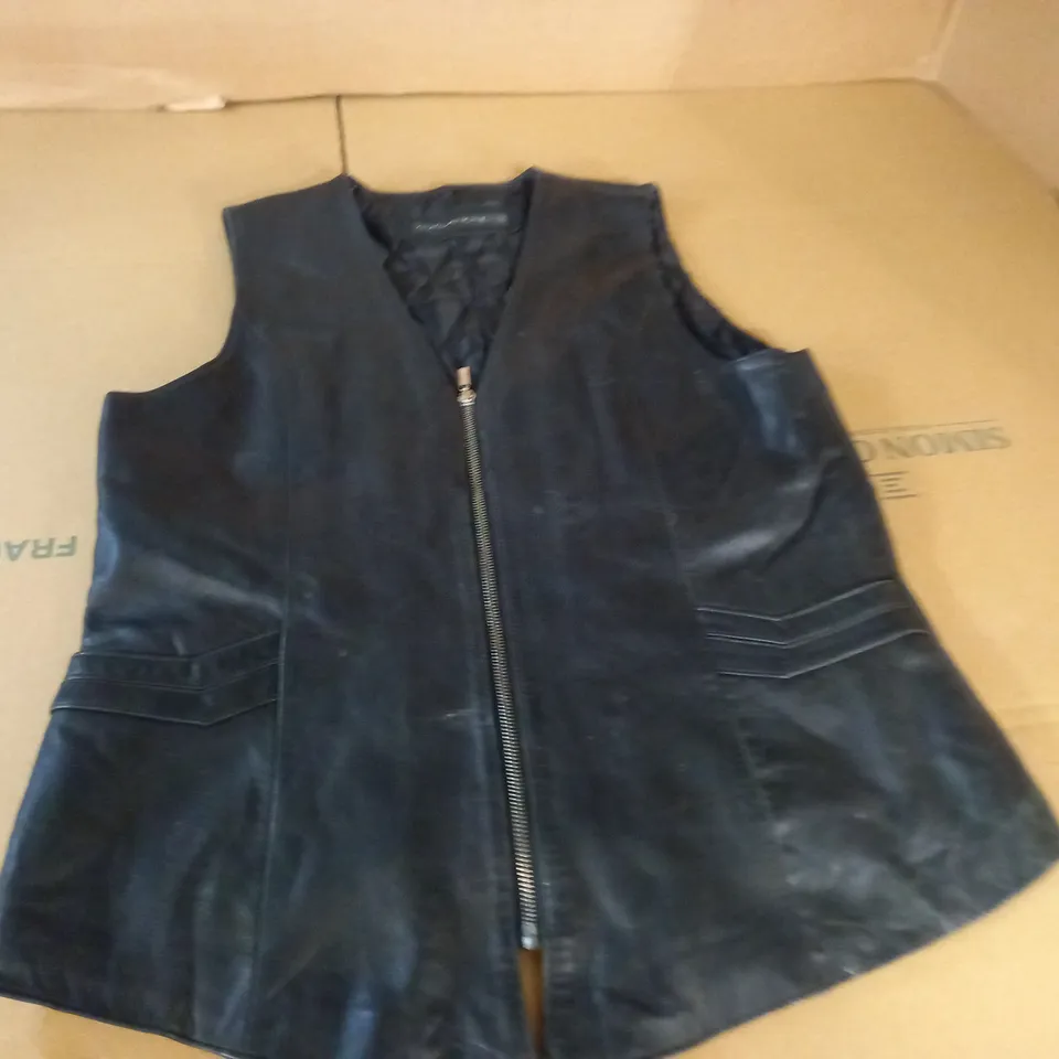 AVALANCHE 3 LEATHER LOOK VEST - XL