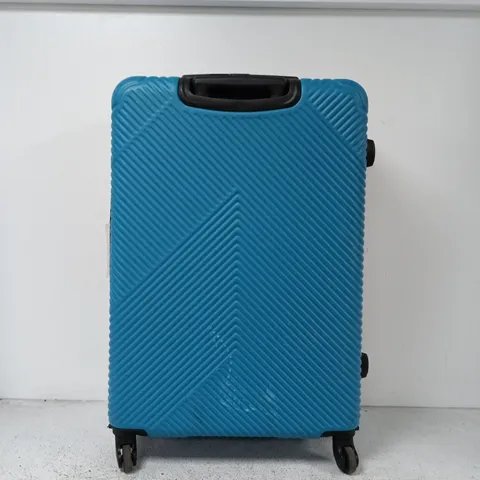 UNBRANDED BLUE HARD-SHELL WHEELED SUITCASE – LUGGAGE & TRAVEL ACCESSORIES