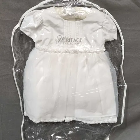 HERITAGE COLLECTION KIDS DAISY DRESS IN ANTIQUE WHITE - 3-6 MONTHS