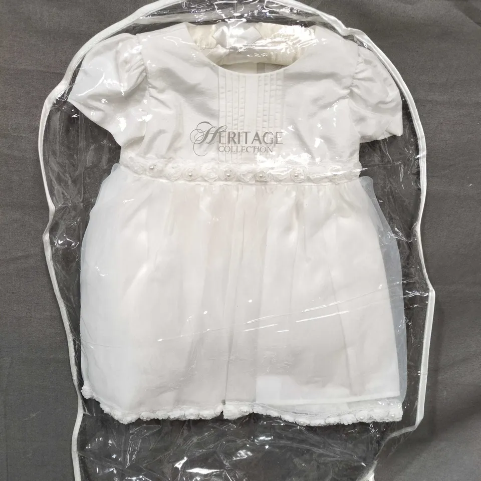 HERITAGE COLLECTION KIDS DAISY DRESS IN ANTIQUE WHITE - 3-6 MONTHS