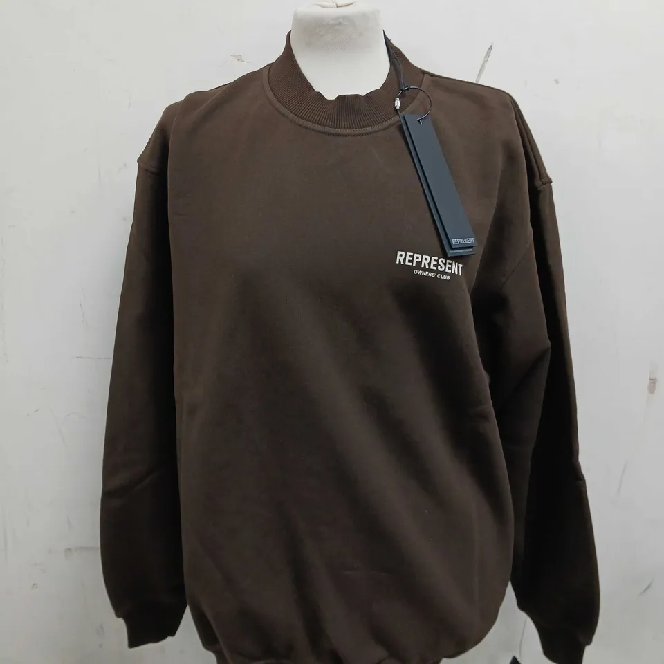 REPRESENT VINTAGE BROWN SWEATER - SIZE SMALL