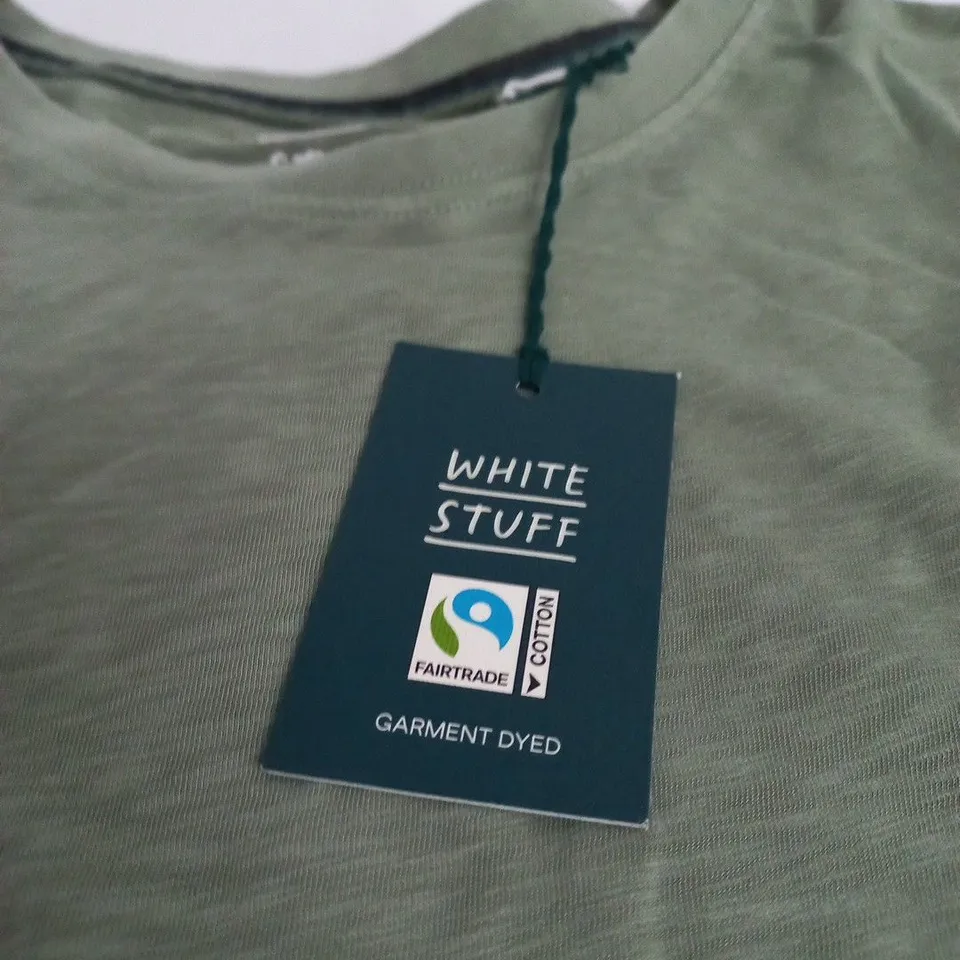 WHITE STUFF ABERSOCH SHORT SLEEVE T SHIRT DUS GREEN XL