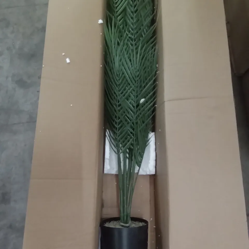 2 BOXED FLOURESCENT ARTIFICIAL PALM PLANTS