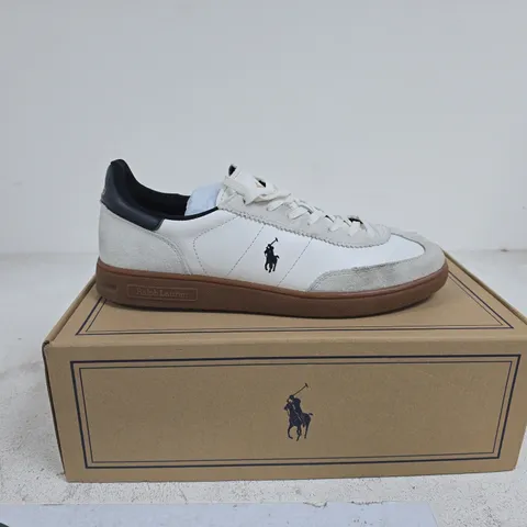 RALPH LAUREN BEDFORD PP WHITE/BLACK UK SIZE 9 BOXED