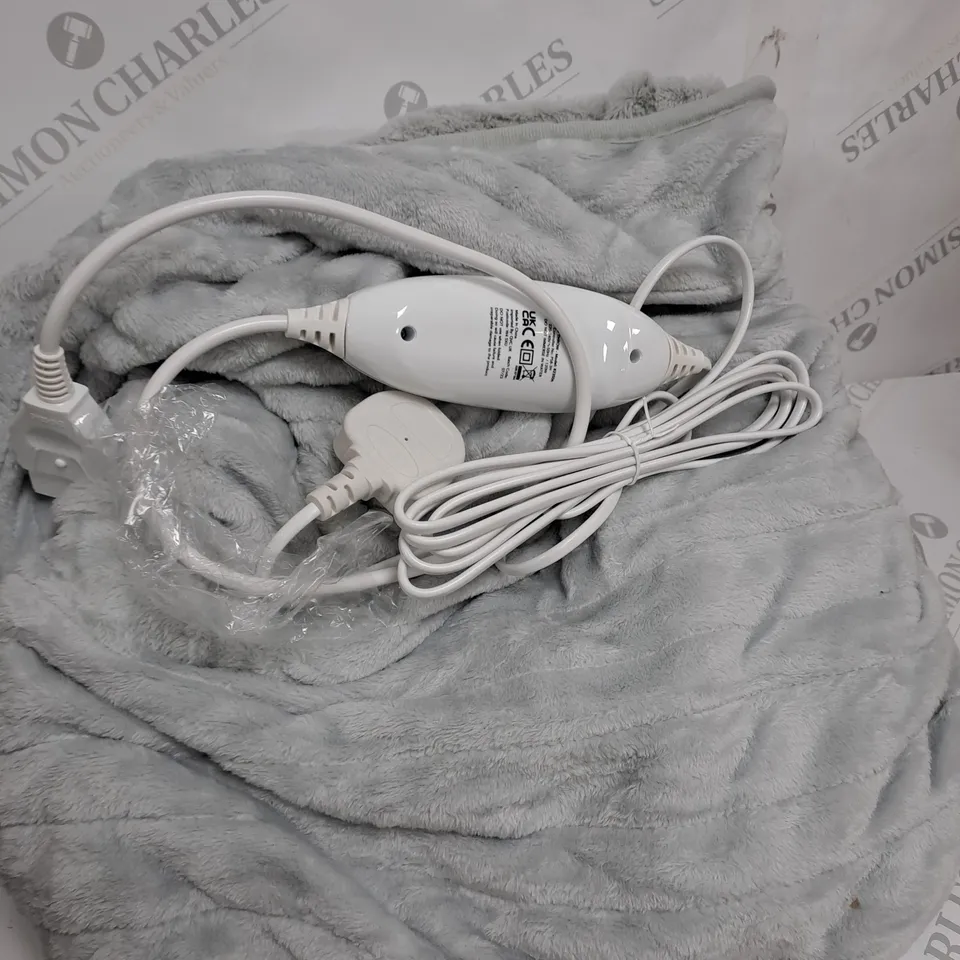 COZEE HOME VELVET SOFT HEATED BLANKET IN GREY