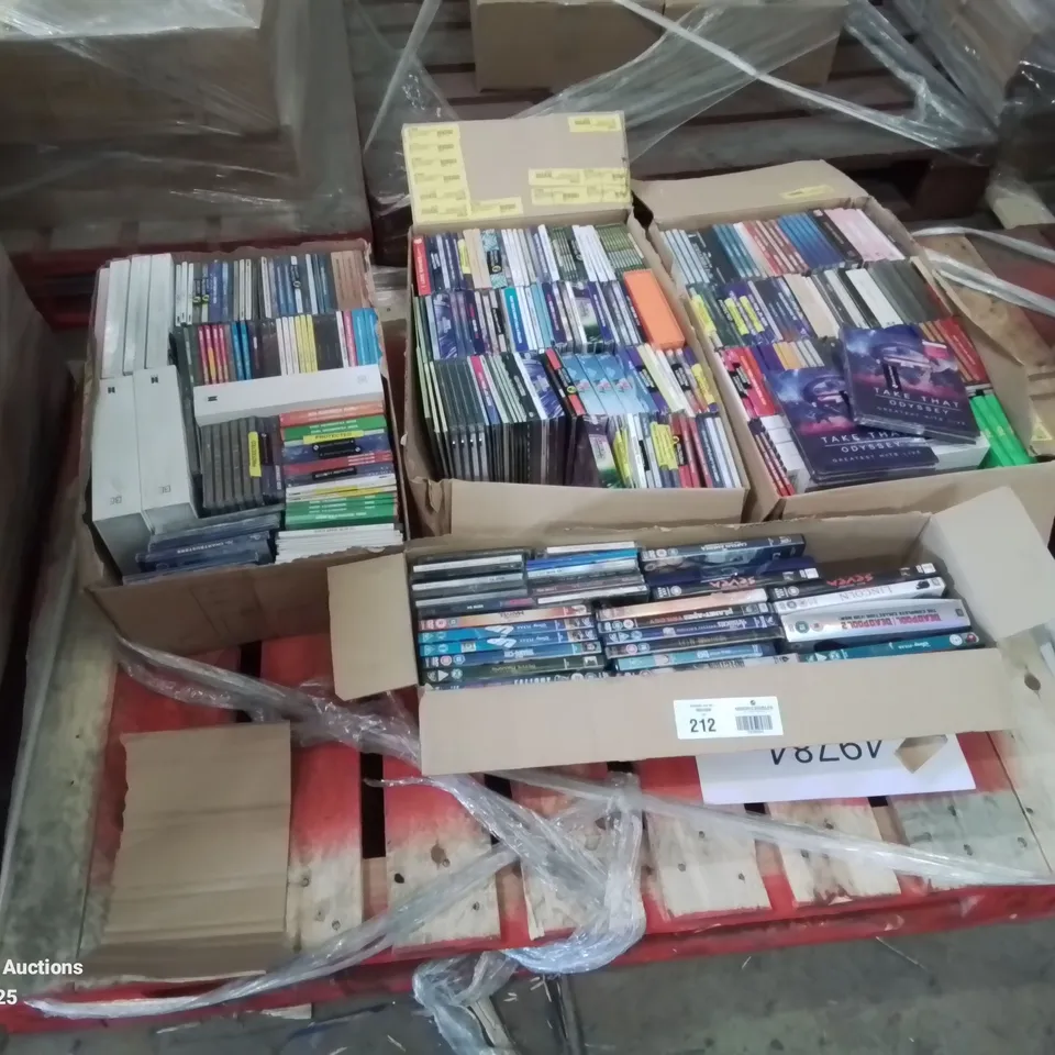 PALLET CONTAINING LARGE QUANTITY OF MIXED CD'S AND DVD'S