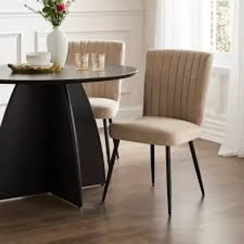 BOXED TAYLOR DINING CHAIR MINK COLOURED VELVET