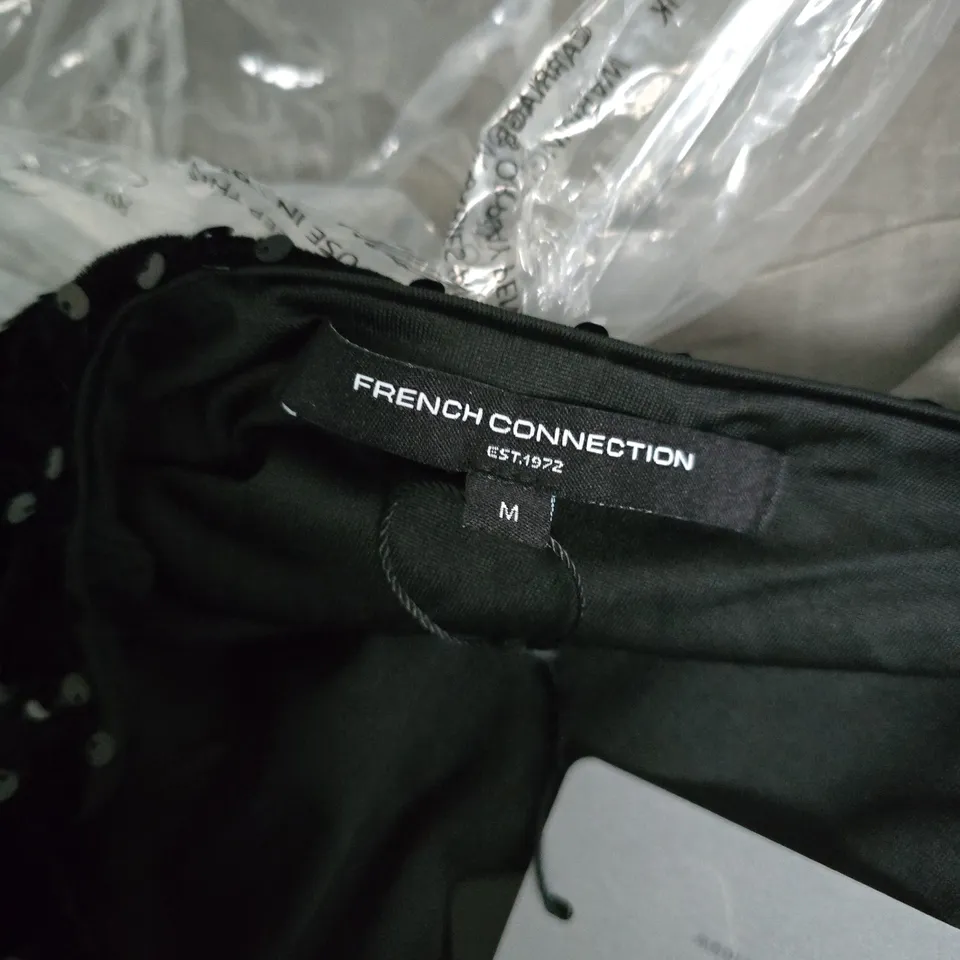 FRENCH CONNECTION MONET SEQUIN THE CARDIGAN IN BLACK - MEDIUM