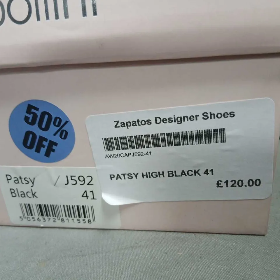 CAPOLLINI PATSY HIGH BLACK HEELS – UK 8 (EU 41)