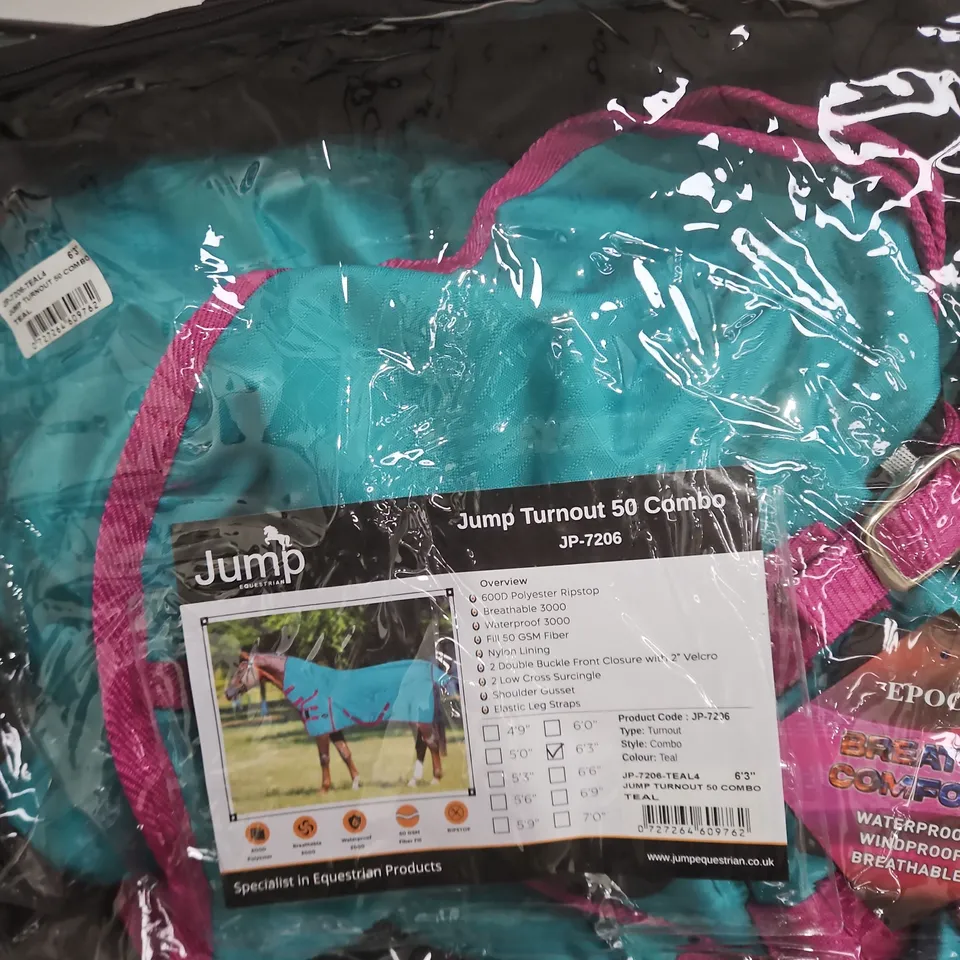 JUMP EQUESTRIAN TURNOUT  50 COMBO – TEAL (JP-7206)