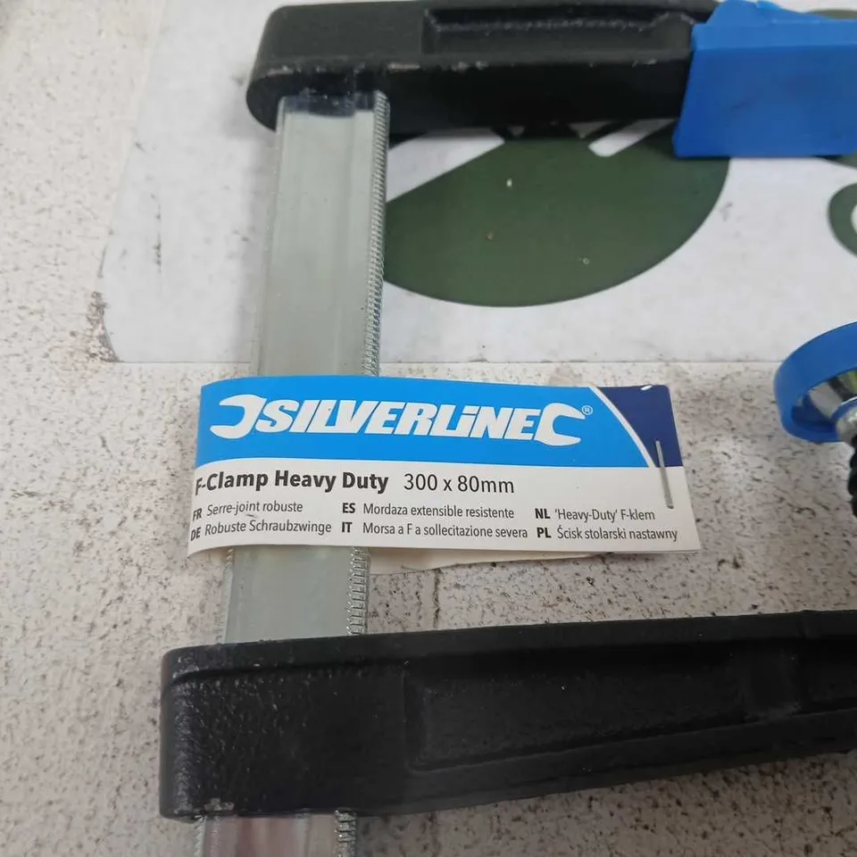 SET OF 5 SILVERLINE F CLAMP HEAVY DUTY 300X80MM