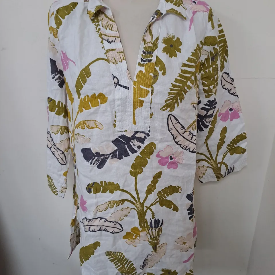 WHITE STUFF FLORAL SHIRT DRESS - UK 12 R