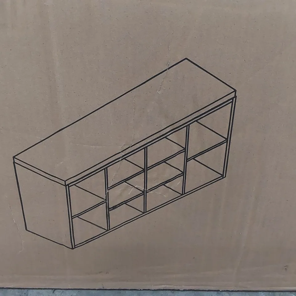 BOXED MEEIVEIL SHOE CABINET - GREY (1 BOX)