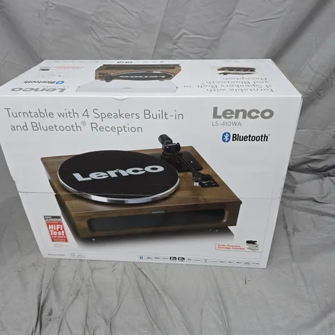 LENCO LS-410WA TURNTABLE WITH 4 BUILT-IN SPEAKERS & BLUETOOTH – BOXED