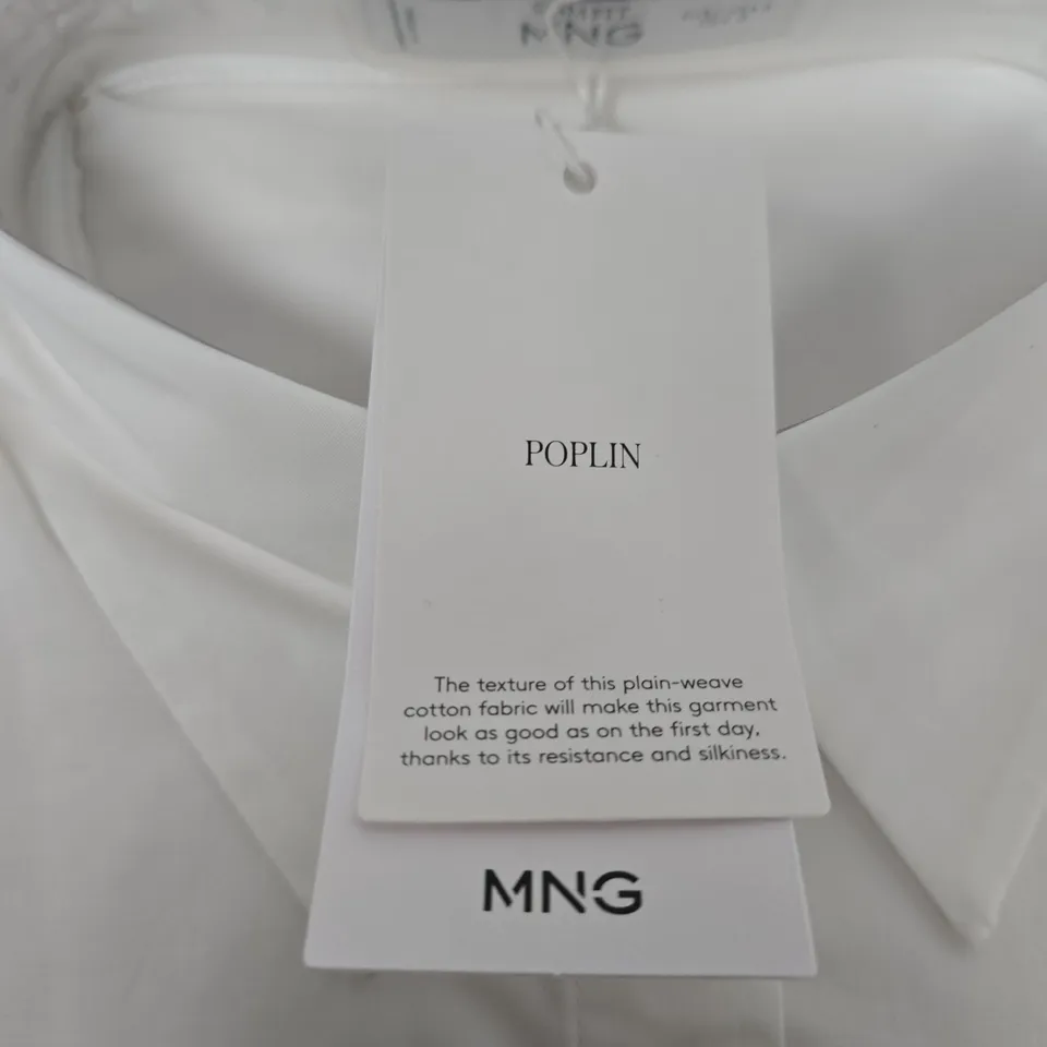 MANGO WHITE SHIRT – WOMEN'S COTTON SHIRT, UK 12 (MNG)