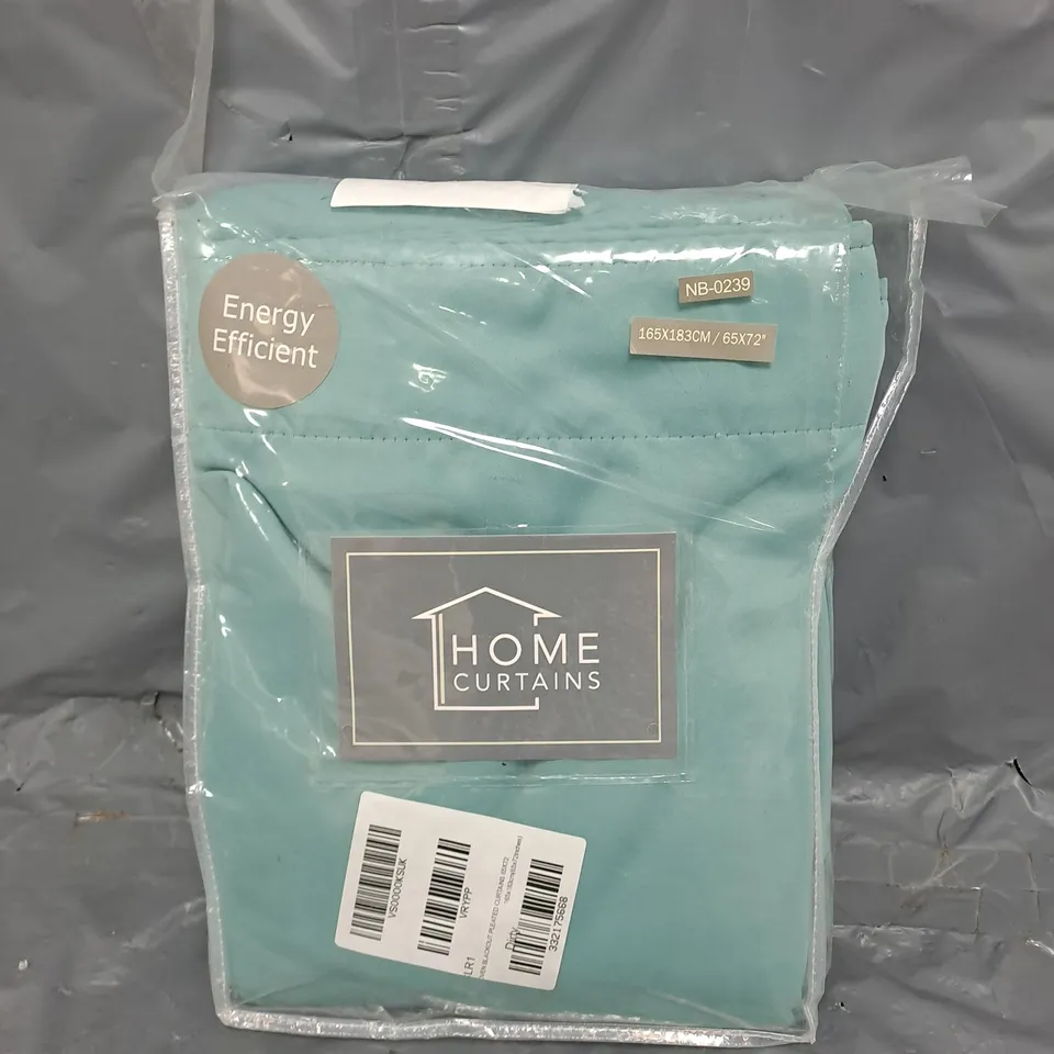 HOME CURTAINS WOVEN BLACKOUT PLEATED CURTAINS (165 X 183CM)