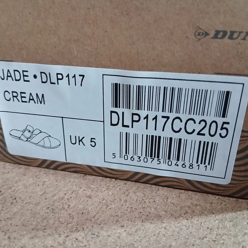 DUNLOP JADE DLP117 CREAM SANDALS – UK 5