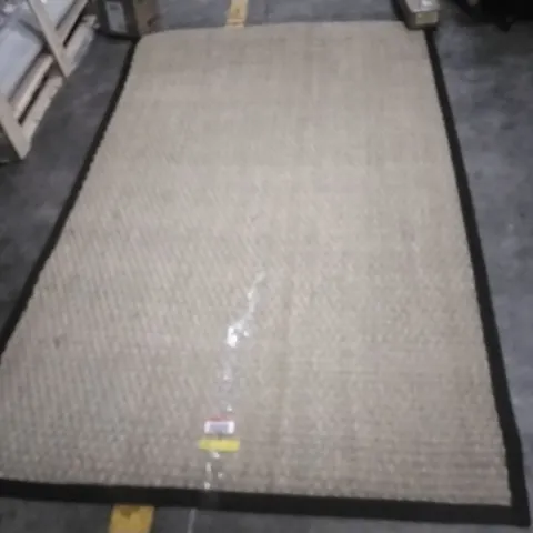 DELAPENA SOLID COLOUR BAMBOO SLAT / SEAGRASS HAND WOVEN AREA RUG APPROXIMATELY 245X152CM 