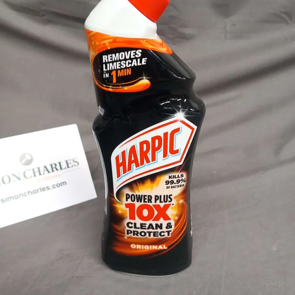 FOUR BOTTLES OF HARPIC POWER PLUS 10X CLEAN AND PROTECT ORIGINAL 750ML