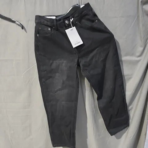 PULL&BEAR WOMEN'S BLACK DENIM JEANS - PETITE, UK 6 (EU 34, US 2)