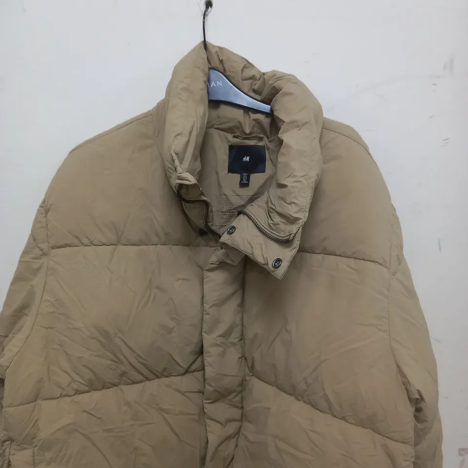 BEIGE PUFFER JACKET LARGE H M 