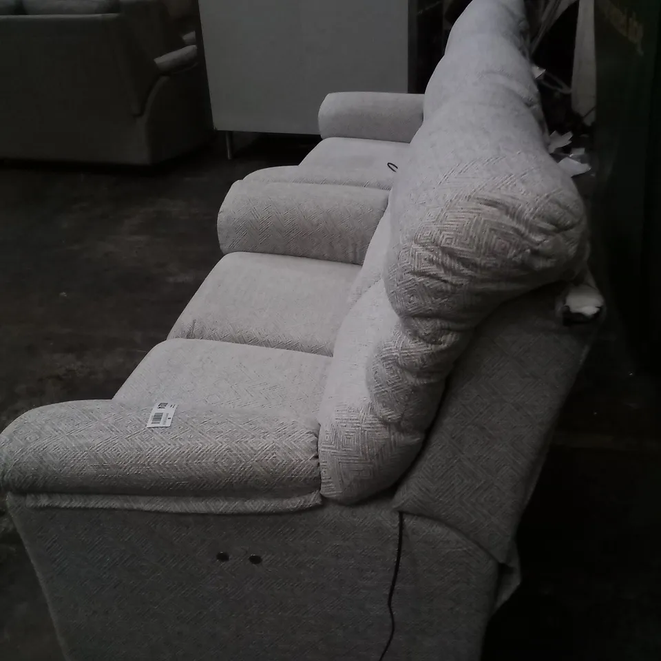 2 DESIGNER G PLAN MADE MALVERNNEBULAR PEBBLE DOUBLE RECLINING TWO SEATER SOFAS