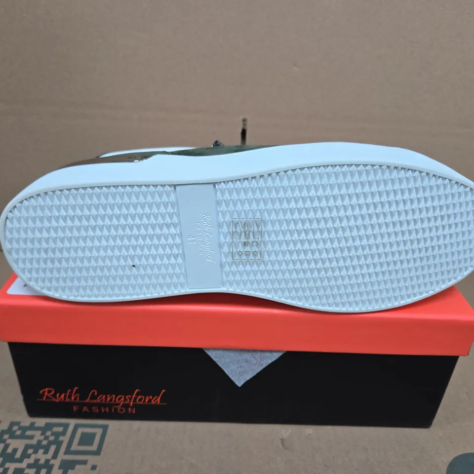 RUTH LANGSFORD LEATHER LUXE 2.0 TRAINER SIZE 8