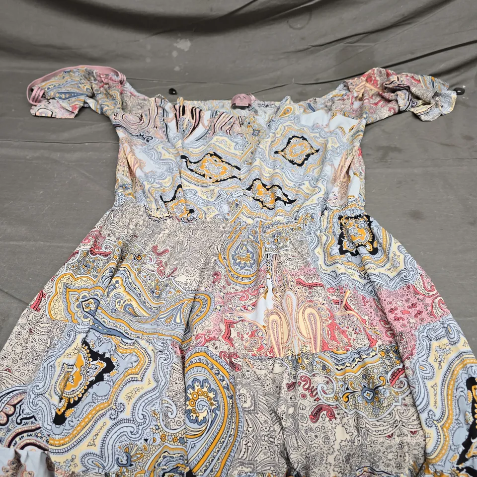 AX PARIS ASYMETRIC SMOCK DRESS - SIZE 2XL