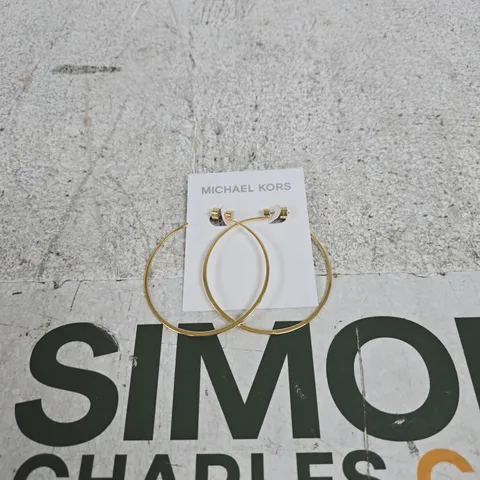 MICHAEL KORS GOLD HOOP EARRINGS – STAINLESS STEEL