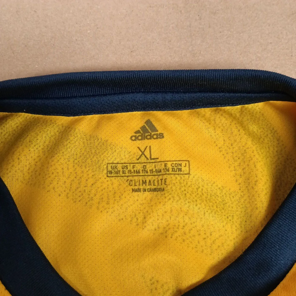 Arsenal FC Adidas Football Shirt – Yellow, XL (Fly Emirates)