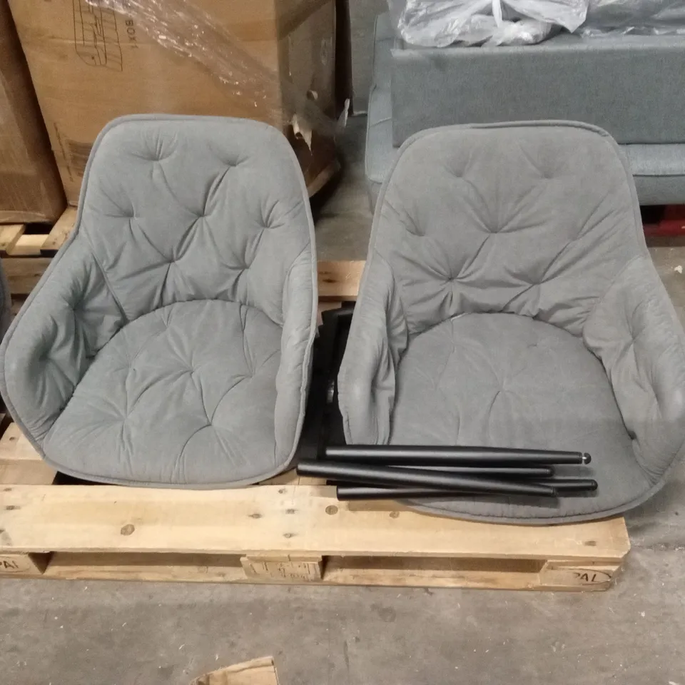 SET OF 2 DESIGNER DINING CHAIRS